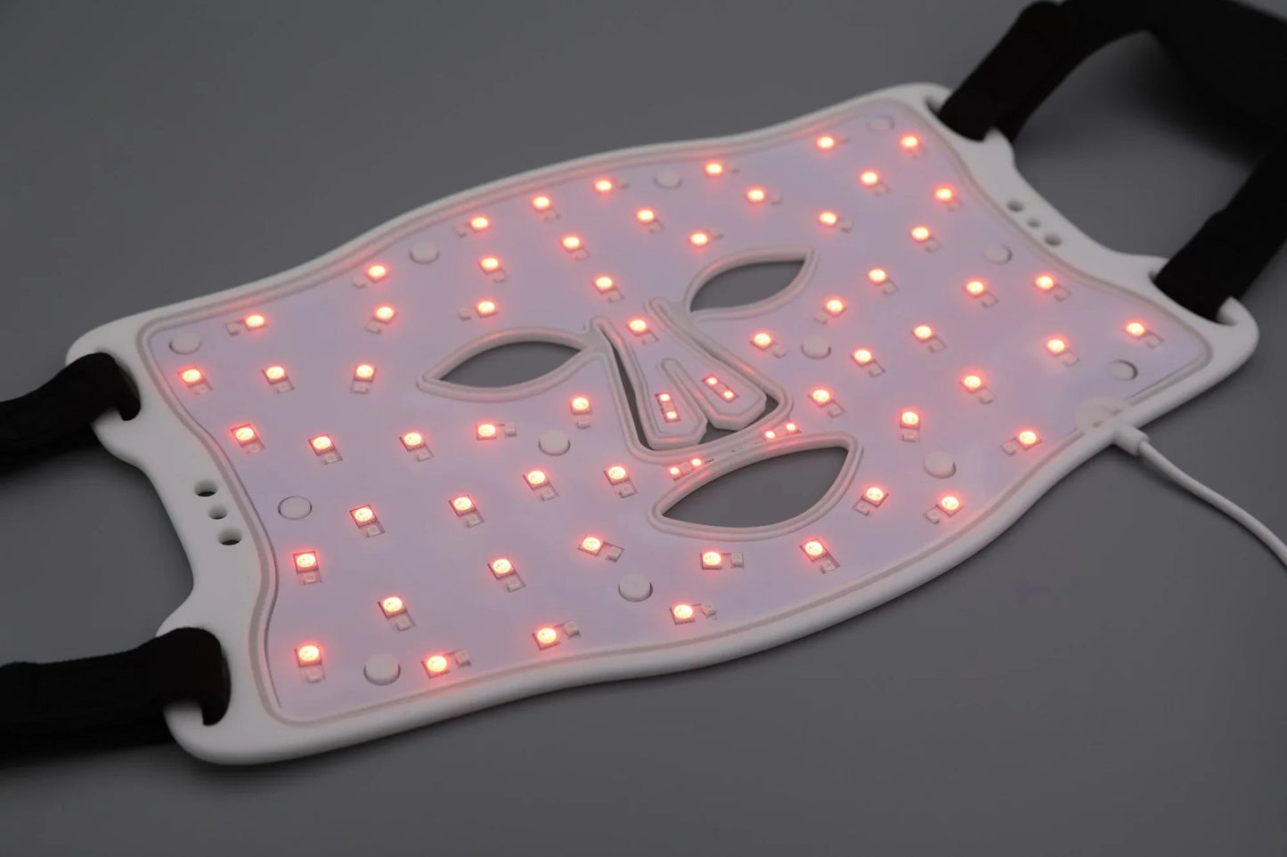 LUNOVA Pro lysterapimaske med rødt LED-lys og silikonmateriale for hudterapi, anti-age og aknebehandling hjemme.