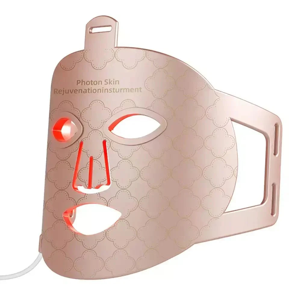 "LUNOVA LUX™ LED-lysterapimaske i feminin rosa utførelse